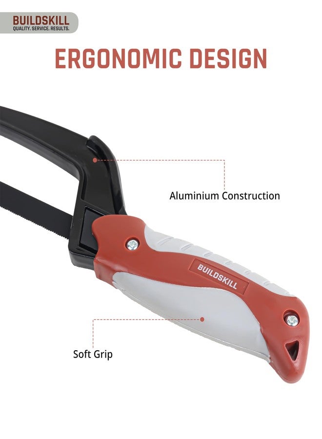 BUILDSKILL منشار يدوي صغير من Buildskill مقاس 10 بوصات بتصميم هيكلي جديد لأقصى قدر من المتانة - قاطع خشب متعدد الاستخدامات ومنشار يدوي لقطع الخشب والمعادن والبلاستيك - مثالي للاستخدام المنزلي، والأعمال اليدوية، والمهام اليومية - Image 2